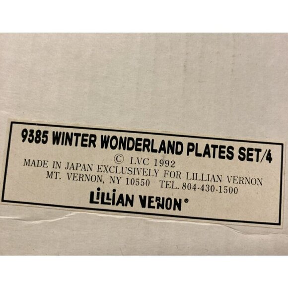 Vintage Lillian Vernon 1992 Cobalt Blue Ceramic Snowman Dessert Salad Plates 8” - Picture 12 of 12